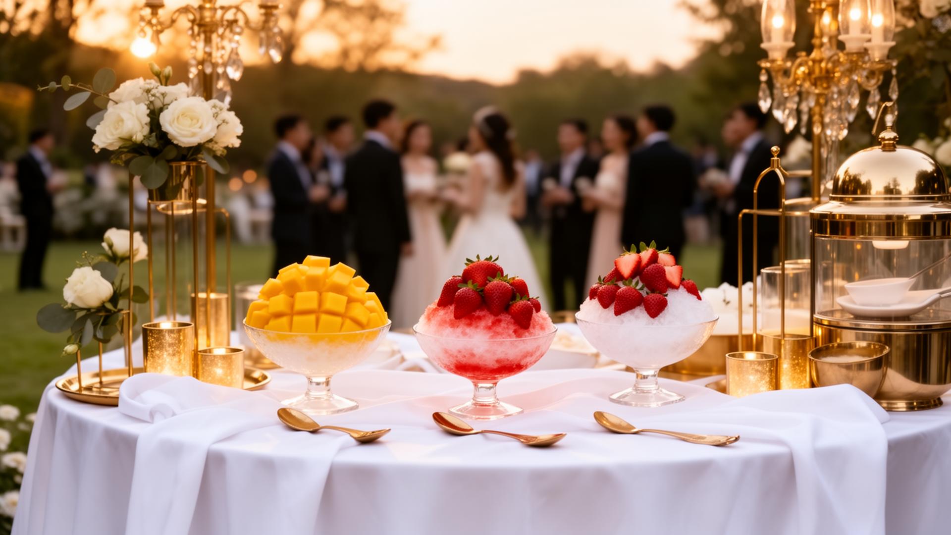 Korean bingsu catering at a luxury event